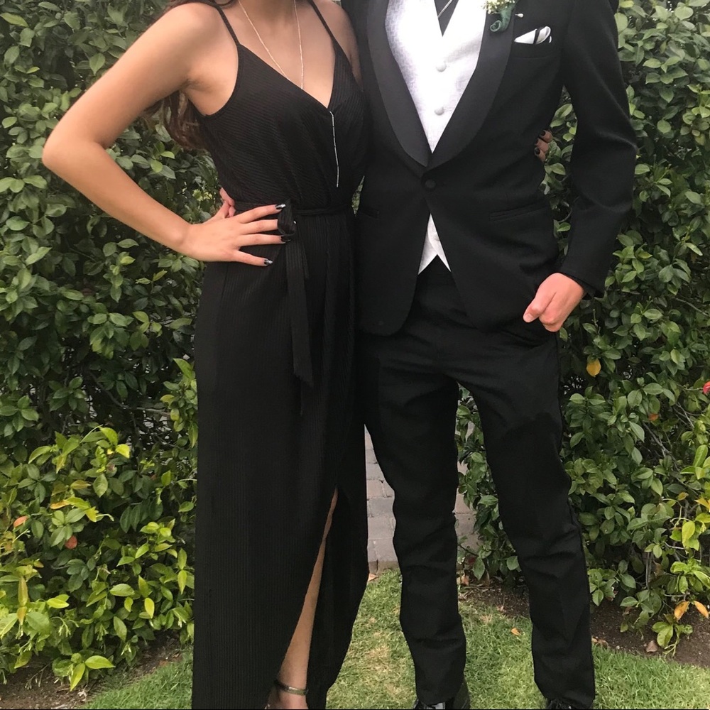 Black Formal Wrap Dress